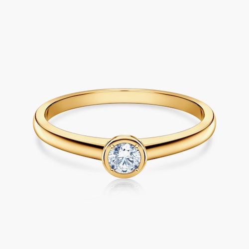 Pierścionek zaręczynowy SAVICKI: złoty, diament